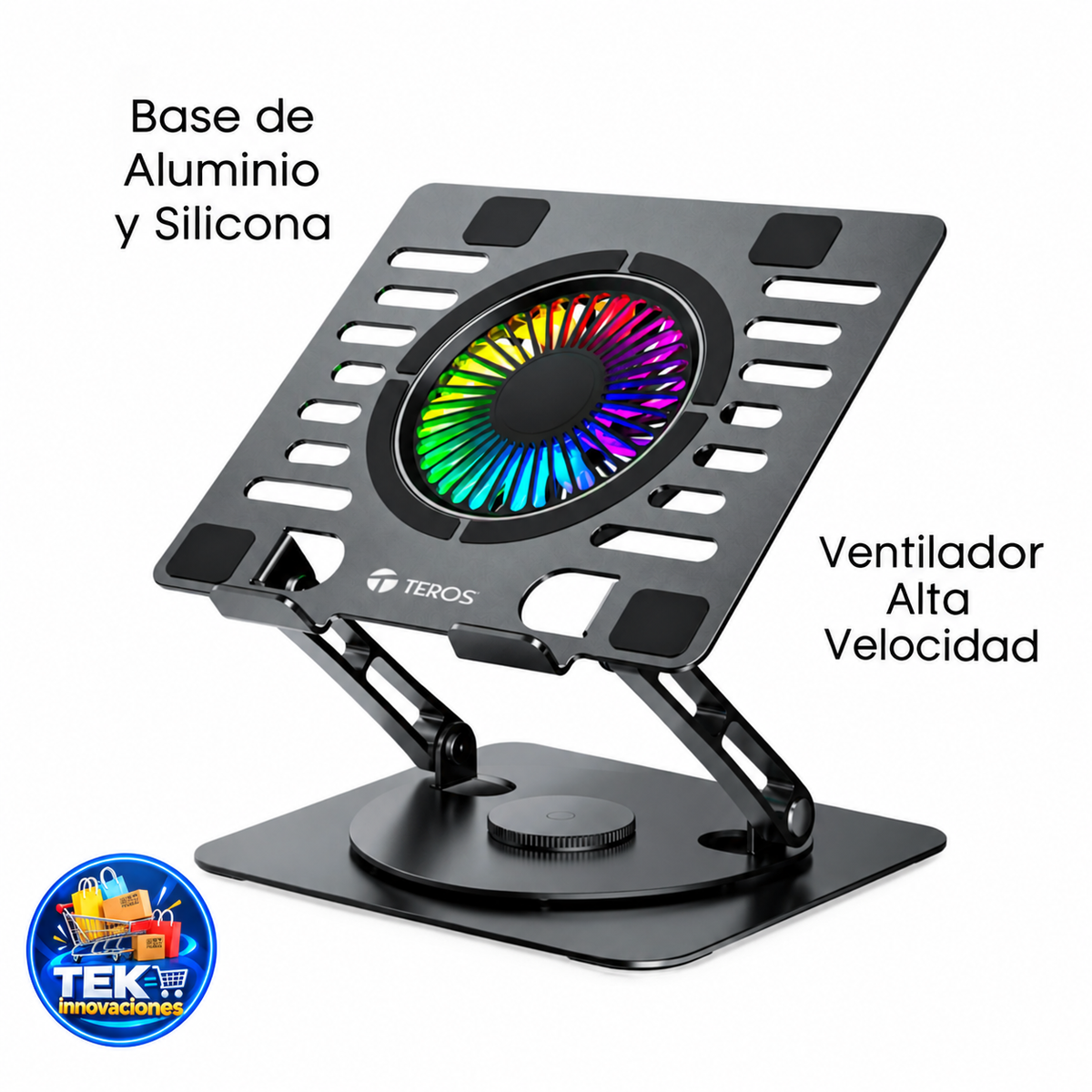 Soporte de Laptop, Giratorio y con ventilacion