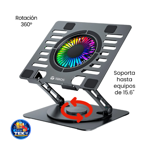 Soporte de Laptop, Giratorio y con ventilacion